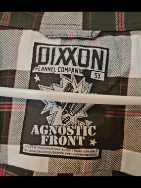 DIXXON Flannel Shirt - Agnostic Front Long Sleeve. 5x
